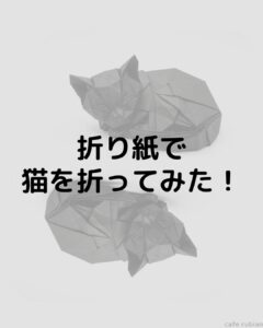 難しすぎる？折り紙で猫を作ってみた！超素人が挑戦して完成するのか？！