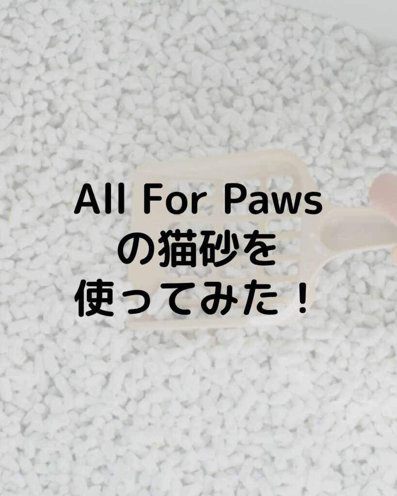 キャッサバ猫砂【All For Paws】を使ってみた!